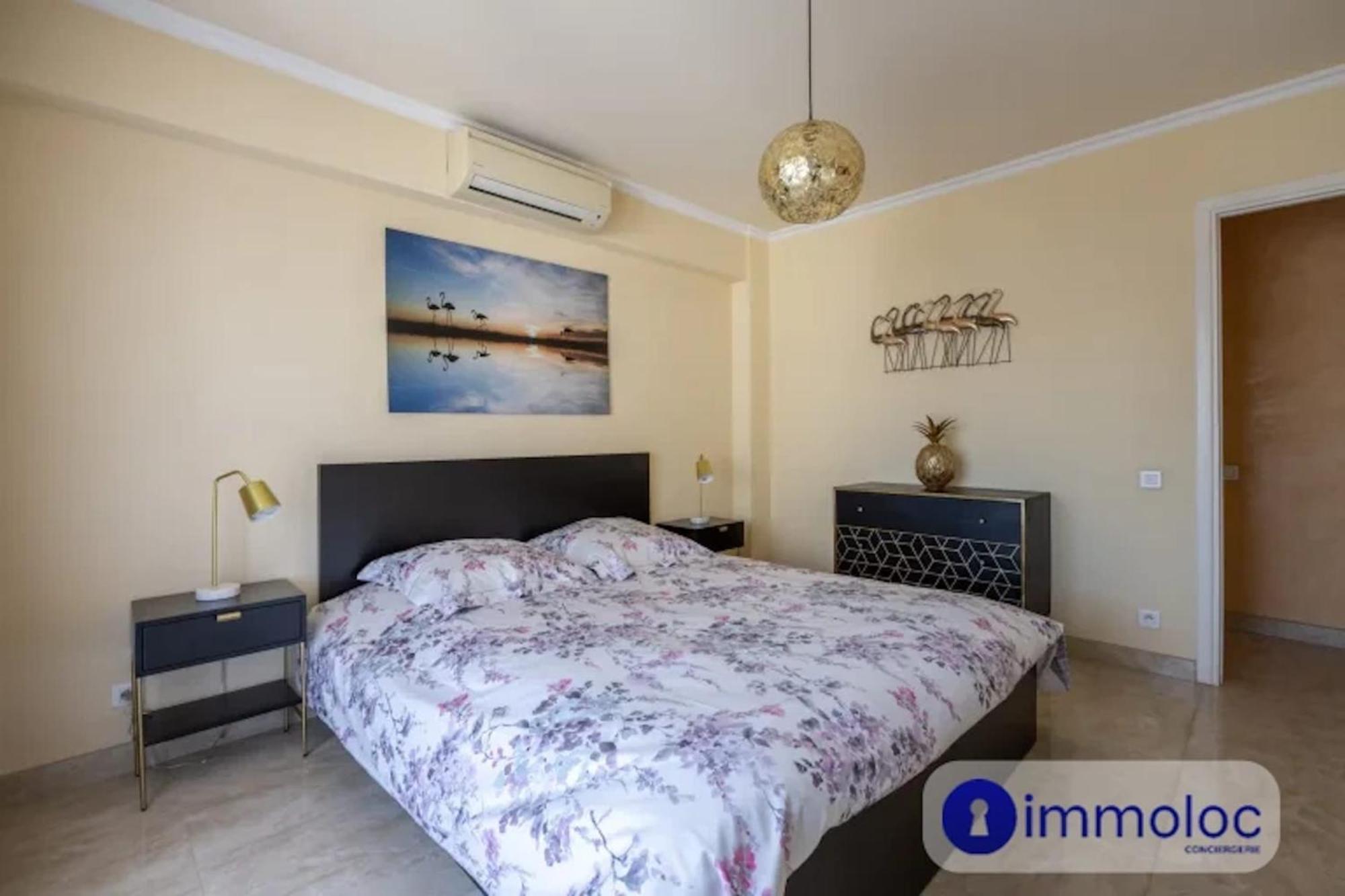 Air-Conditioned Apartment With Terrace Sea View Niza Exterior foto