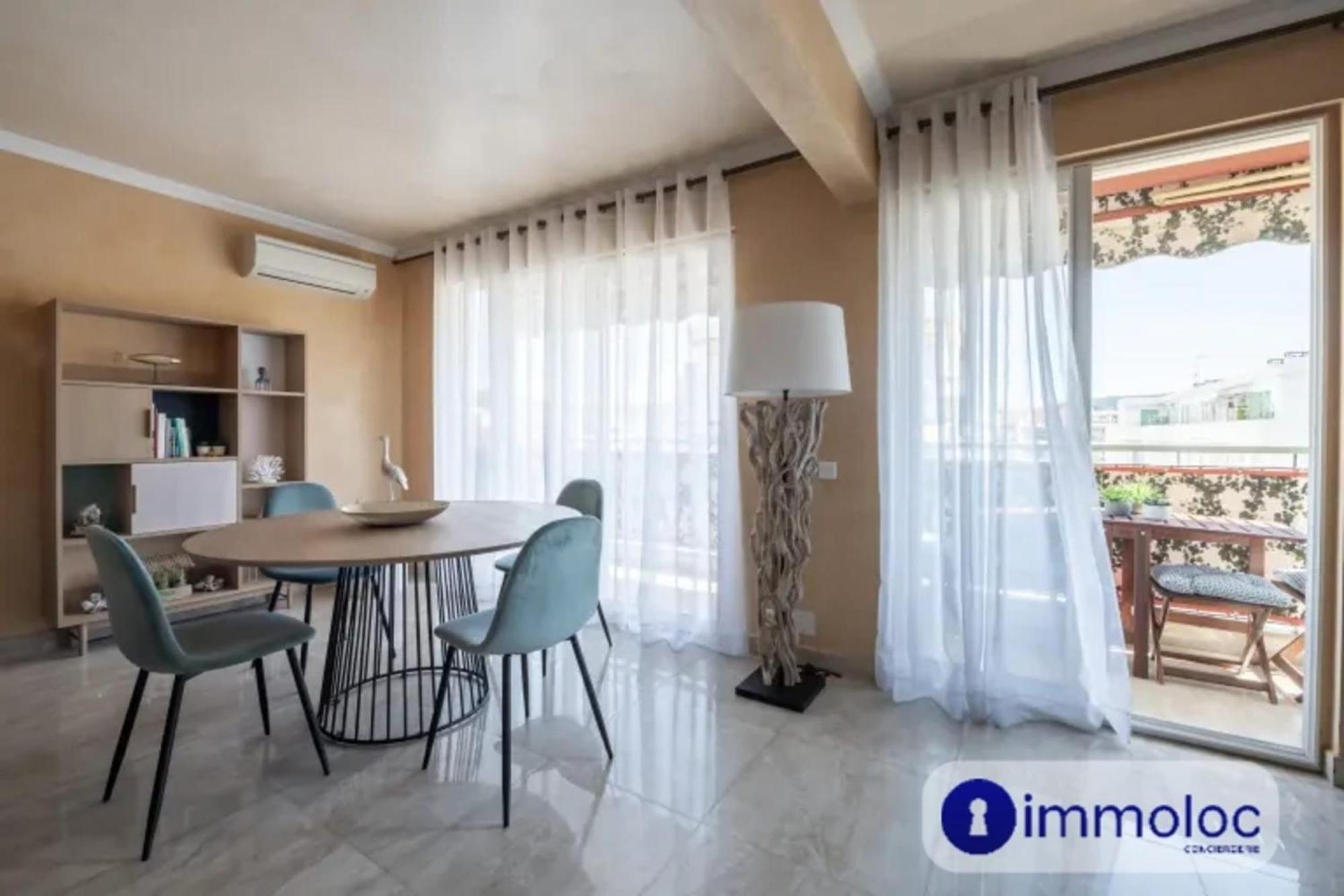 Air-Conditioned Apartment With Terrace Sea View Niza Exterior foto