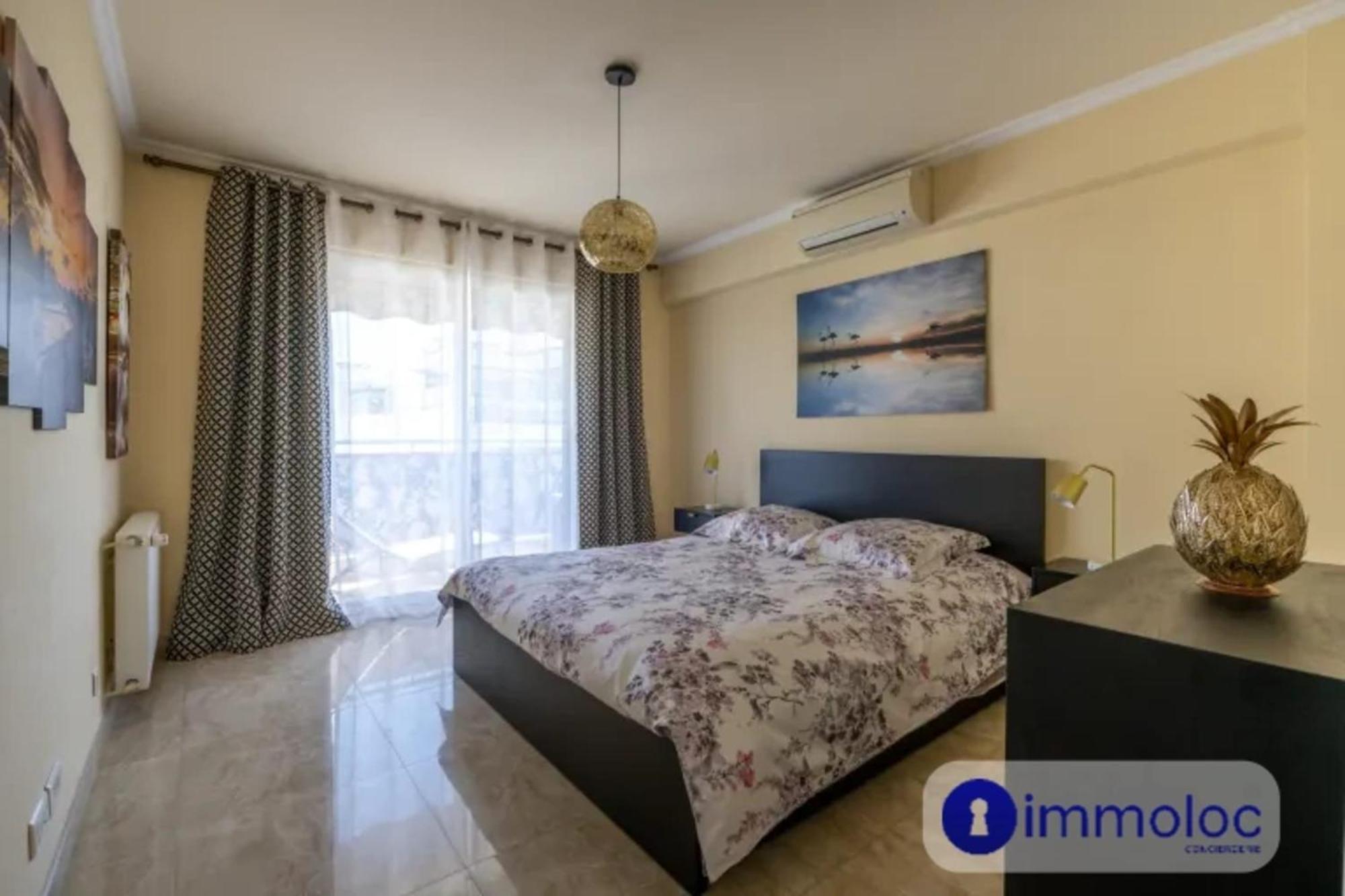 Air-Conditioned Apartment With Terrace Sea View Niza Exterior foto